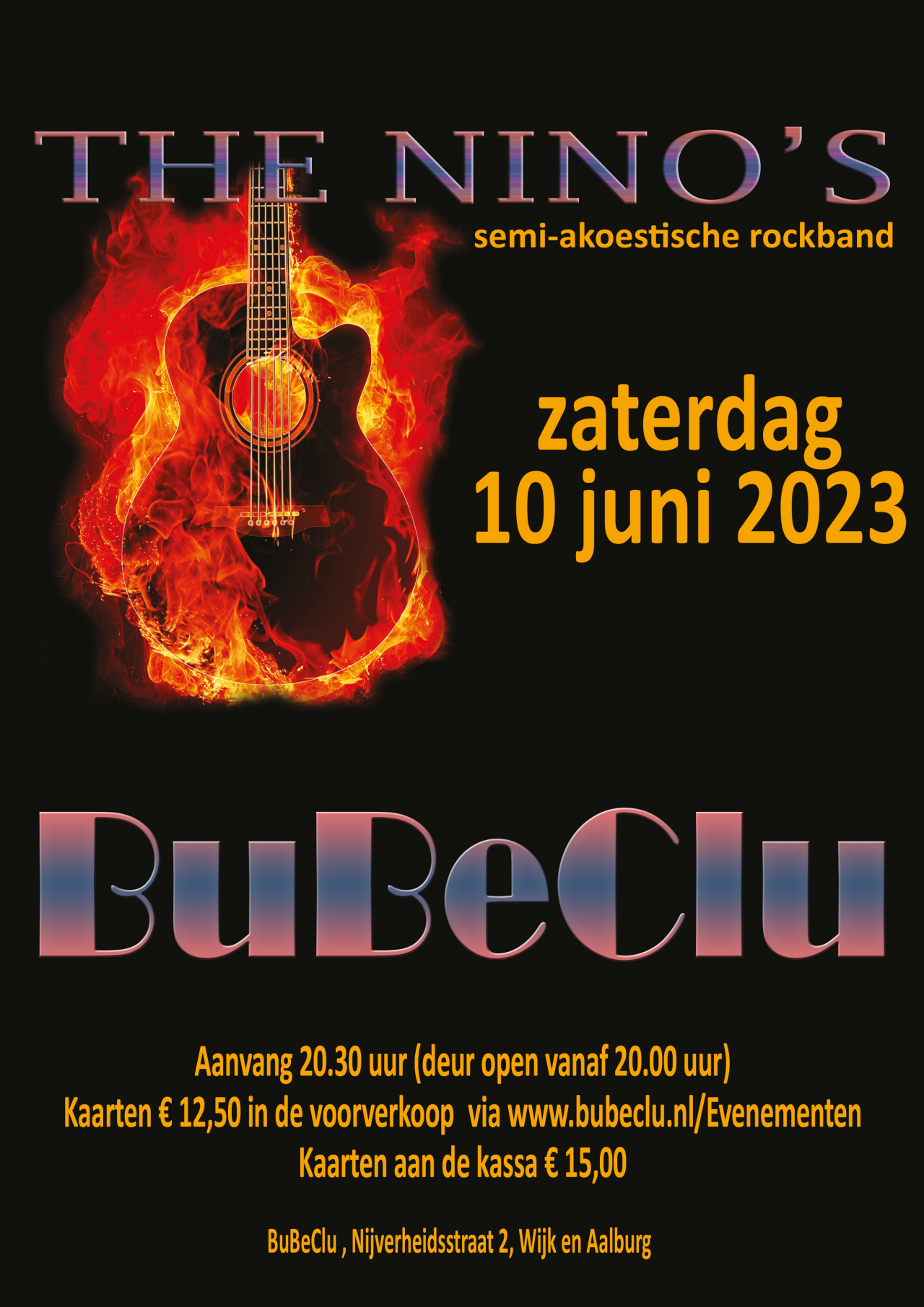 Optreden The Nino's in BuBeClu Wijk en Aalburg