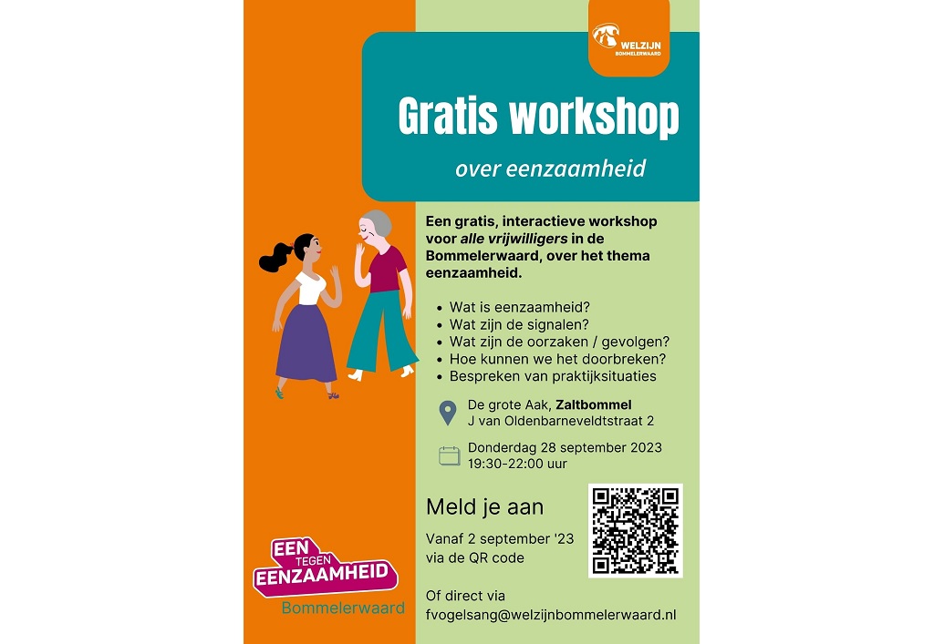 Workshop over eenzaamheid Zaltbommel/Hedel