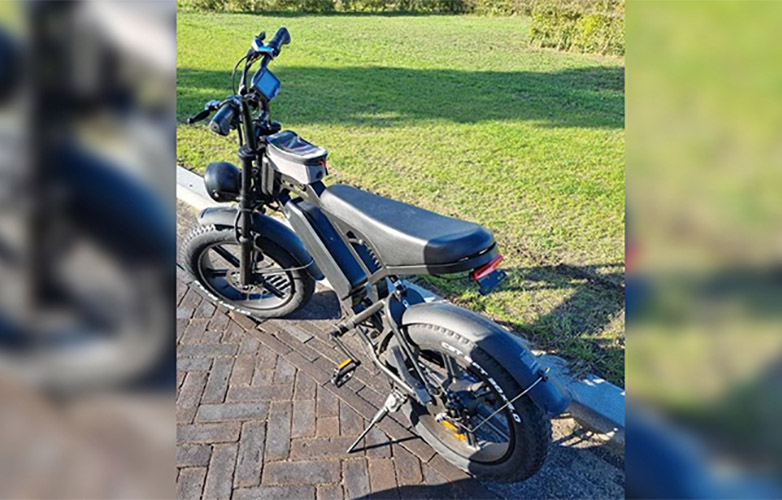 Gasgeven op elektrische fatbike, leuk, maar ermee rijden mag niet Bommelerwaard