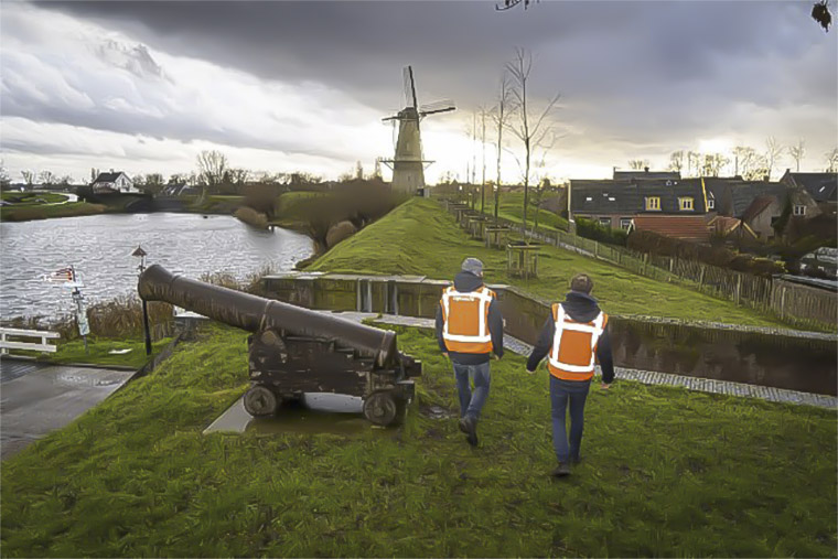 Dijkbewaking oefent ‘hoogwater’ in de regio Woudrichem