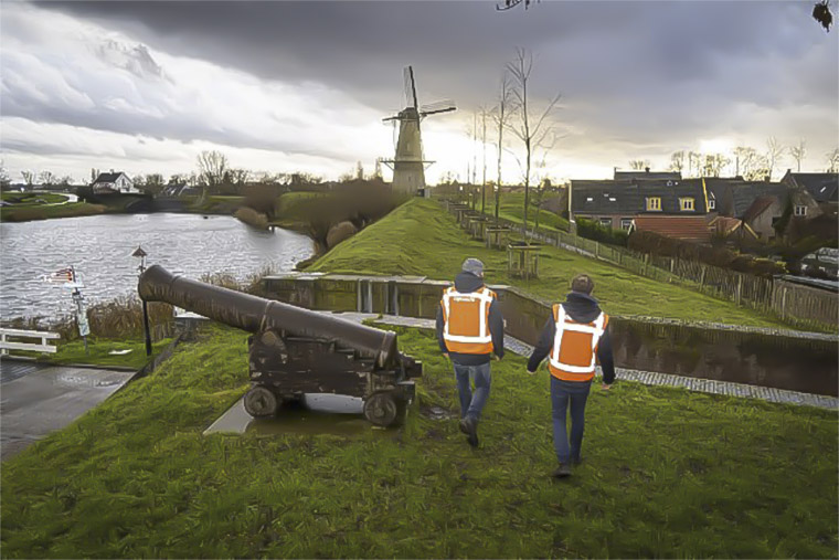 Dijkbewaking oefent ‘hoogwater’ in de regio Woudrichem