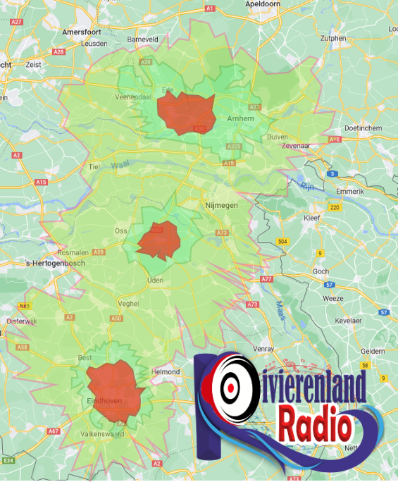 Uitzendgebied Rivierenland Radio op Dab+