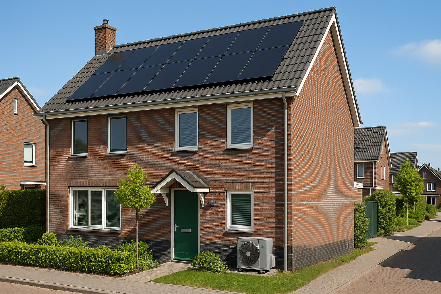 Kwart Brabantse koopwoningen met zonnepanelen is van het gas af