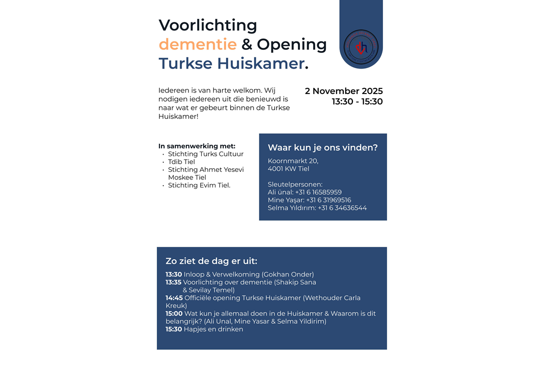  Voorlichting dementie en opening Turkse Huiskamer