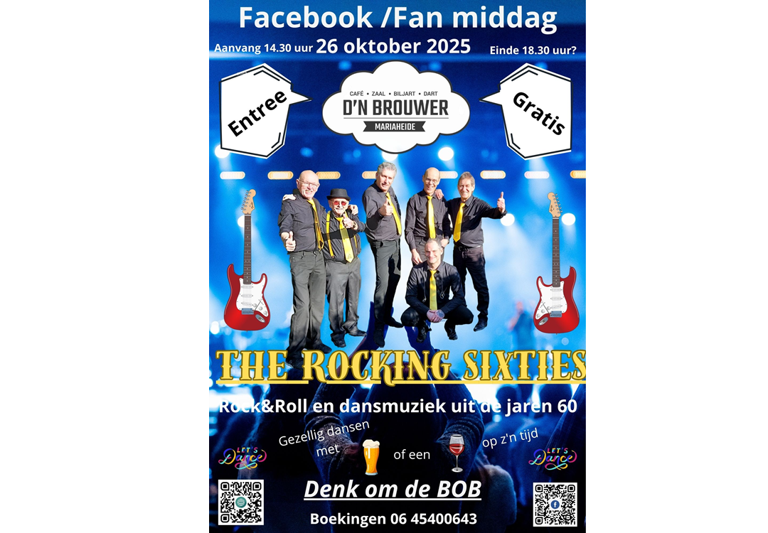 redactioneel Rocking Sixties zondag 26 Oktober Fanclub middag