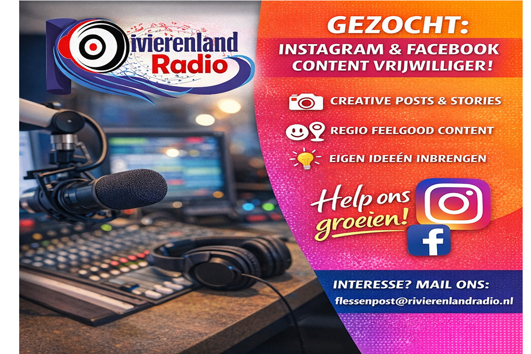 Vrijwilliger Social Media Instagram & Facebook – Rivierenland Radio