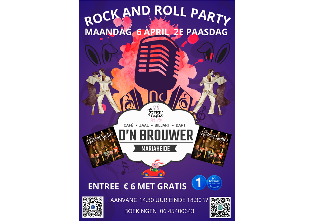 2e Paasdag 6 April 14.30 uur Rocking Sixties