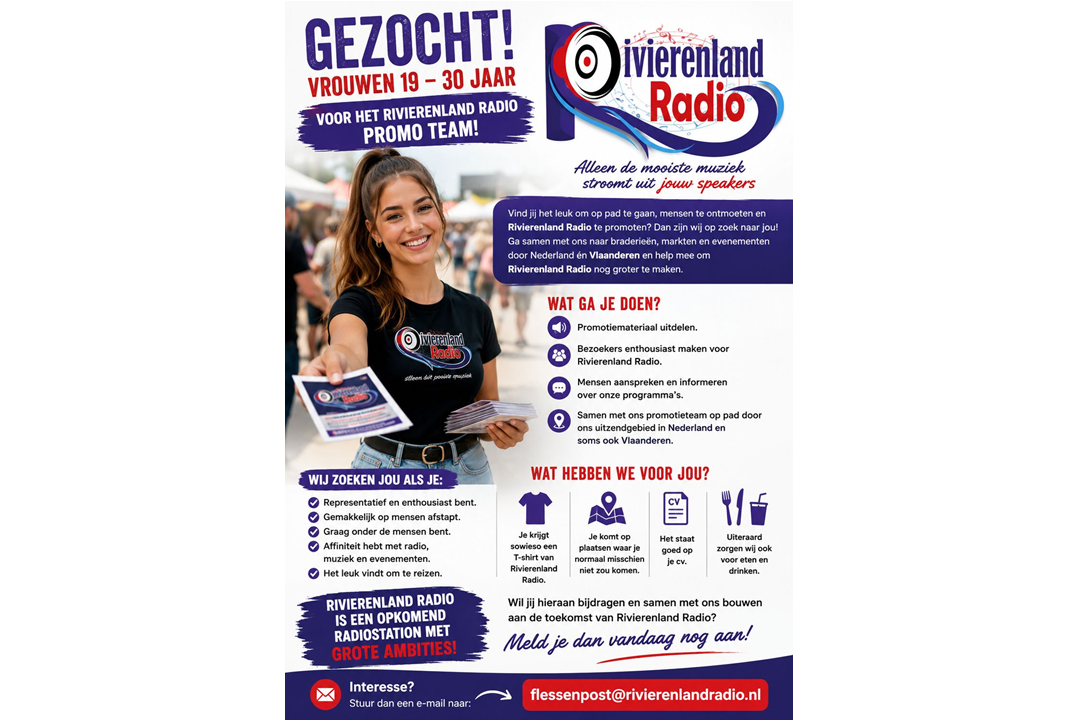 Word jij het nieuwe gezicht van Rivierenland Radio?